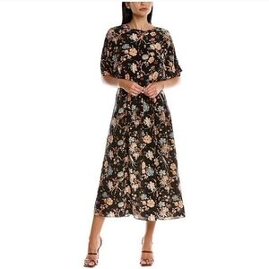 Les Reveries V-Back Silk Crepe De Chine Maxi Dress-Size 6 (See Measurements)